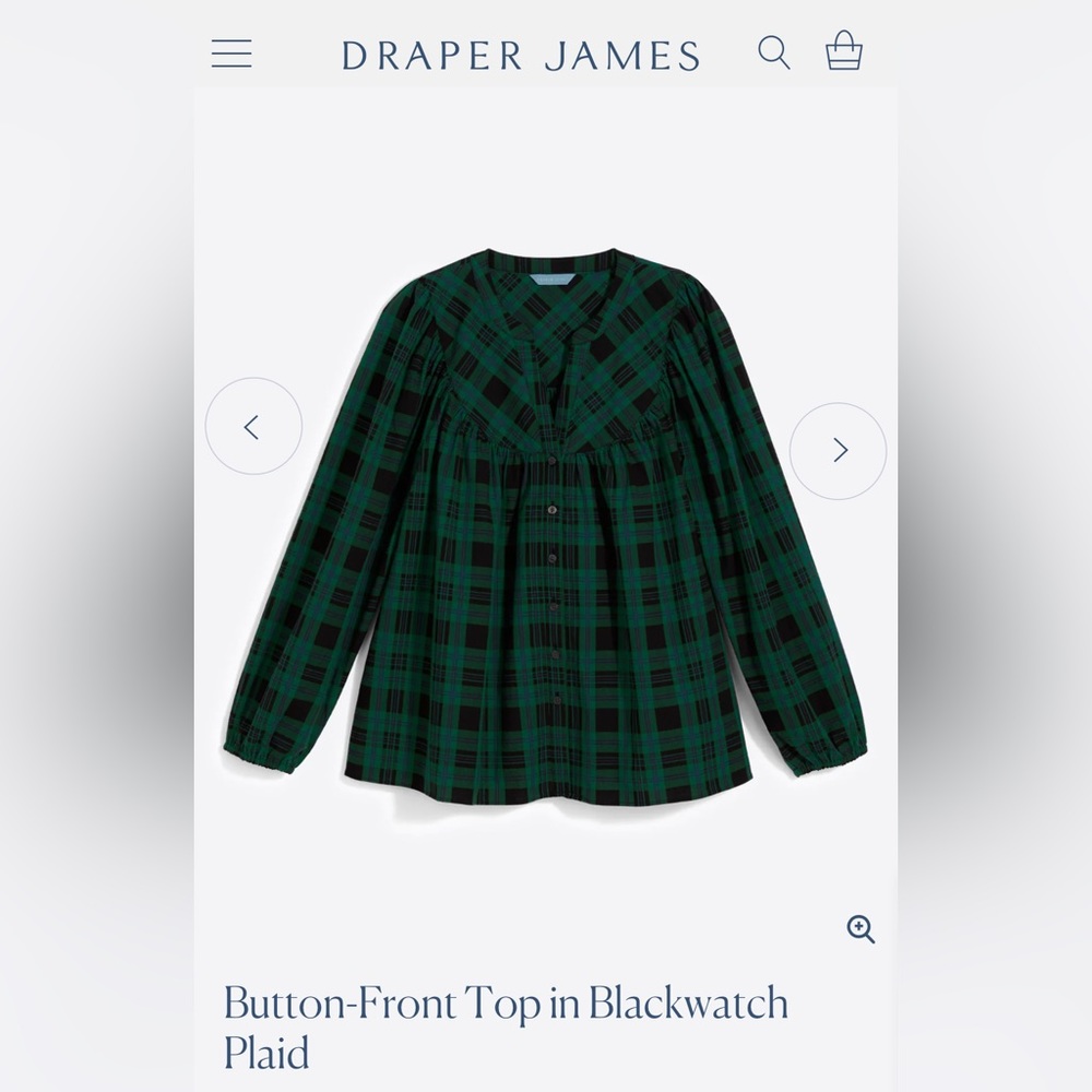 Button Up Top in Blackwatch Plaid